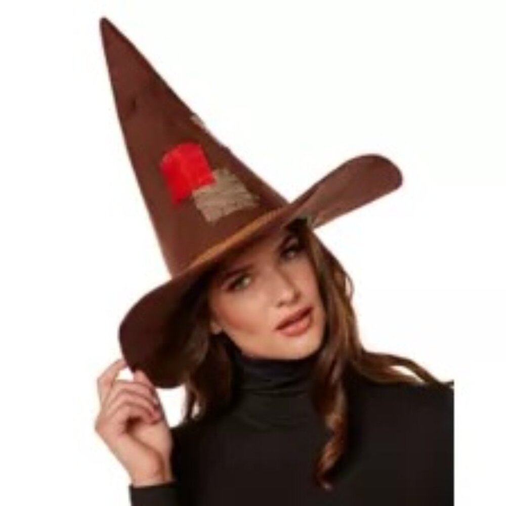 Spirit adult scarecrow hat with raffia elastic wristbands/ 5 other raffia pieces
